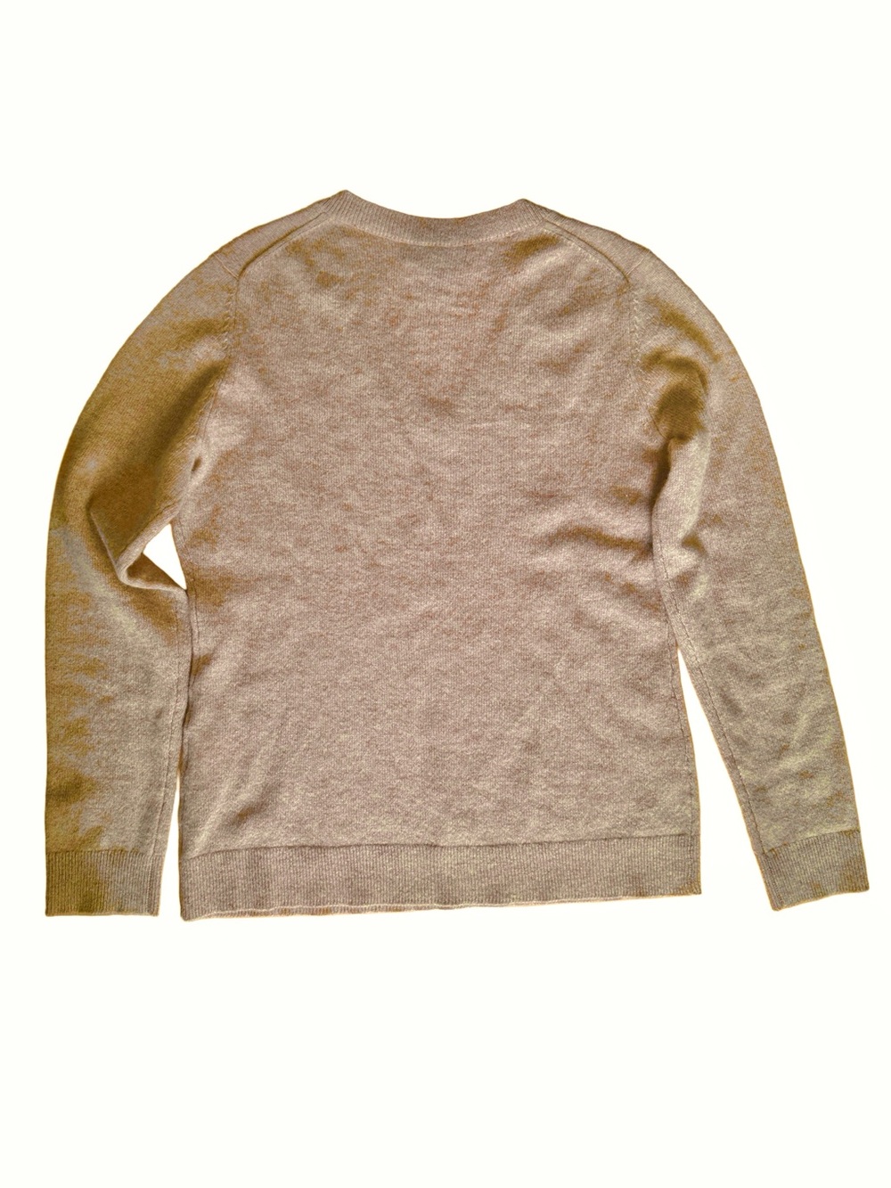 V-Neck Women's Cashmere Sweater in Camel - Picture 4 of 6